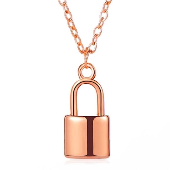 Necklace NWT zinc alloy Padlock pendant 3 colors to choose - Picture 1 of 7